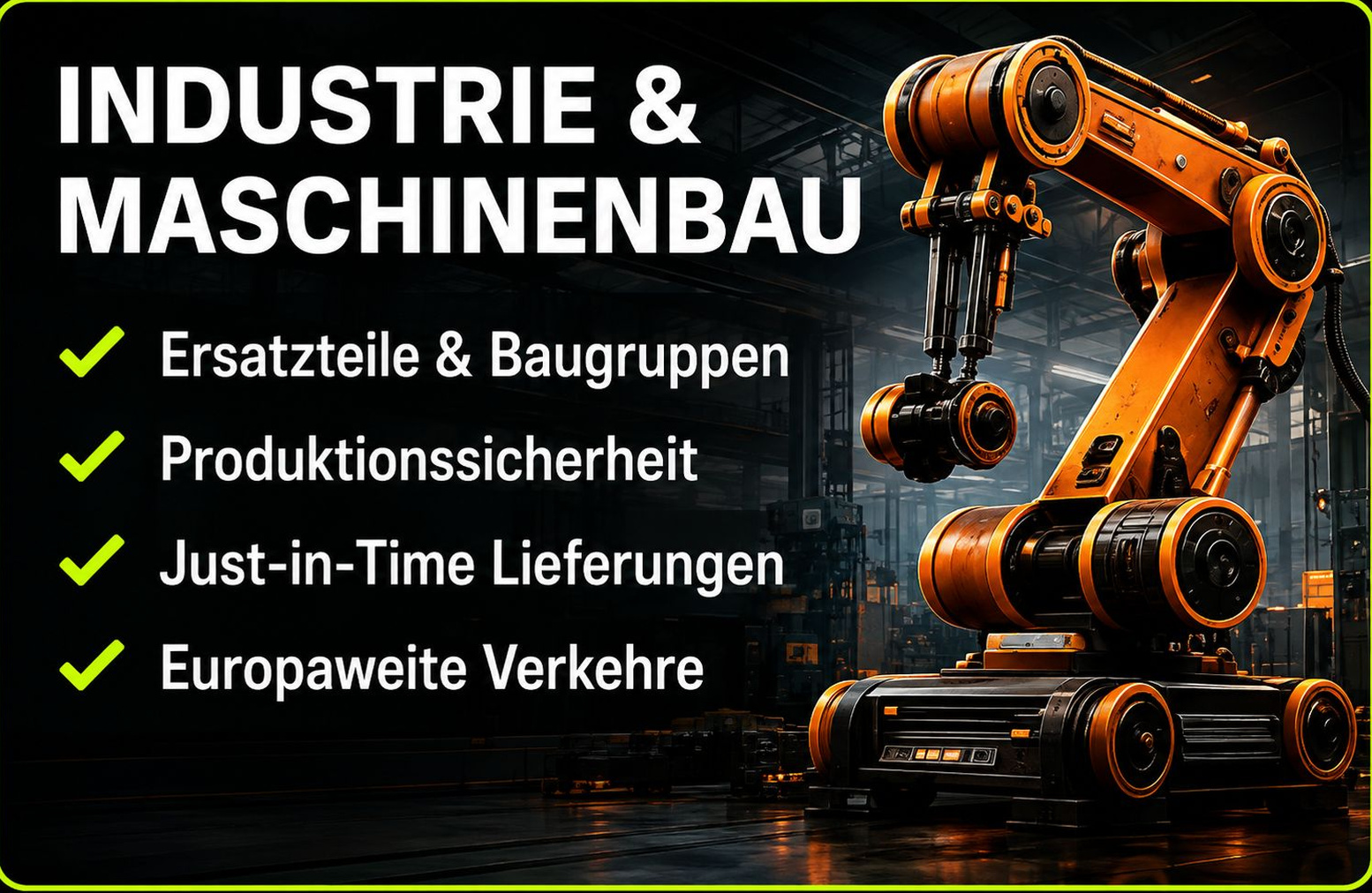 Expresslogistik für Industrie und Maschinenbau